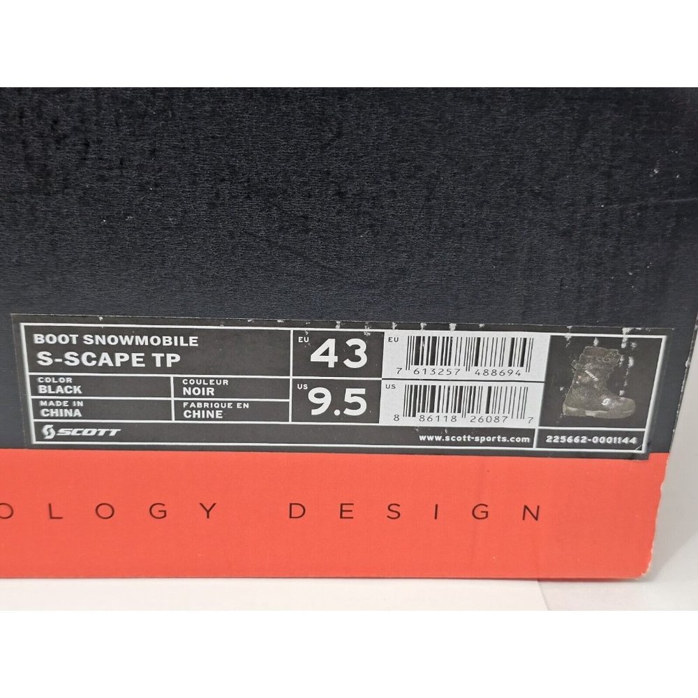 NEW Scott S-Scape Snowmobile Boots Black Sz 9.5 Porelle Tri Phase - Picture 16 of 16